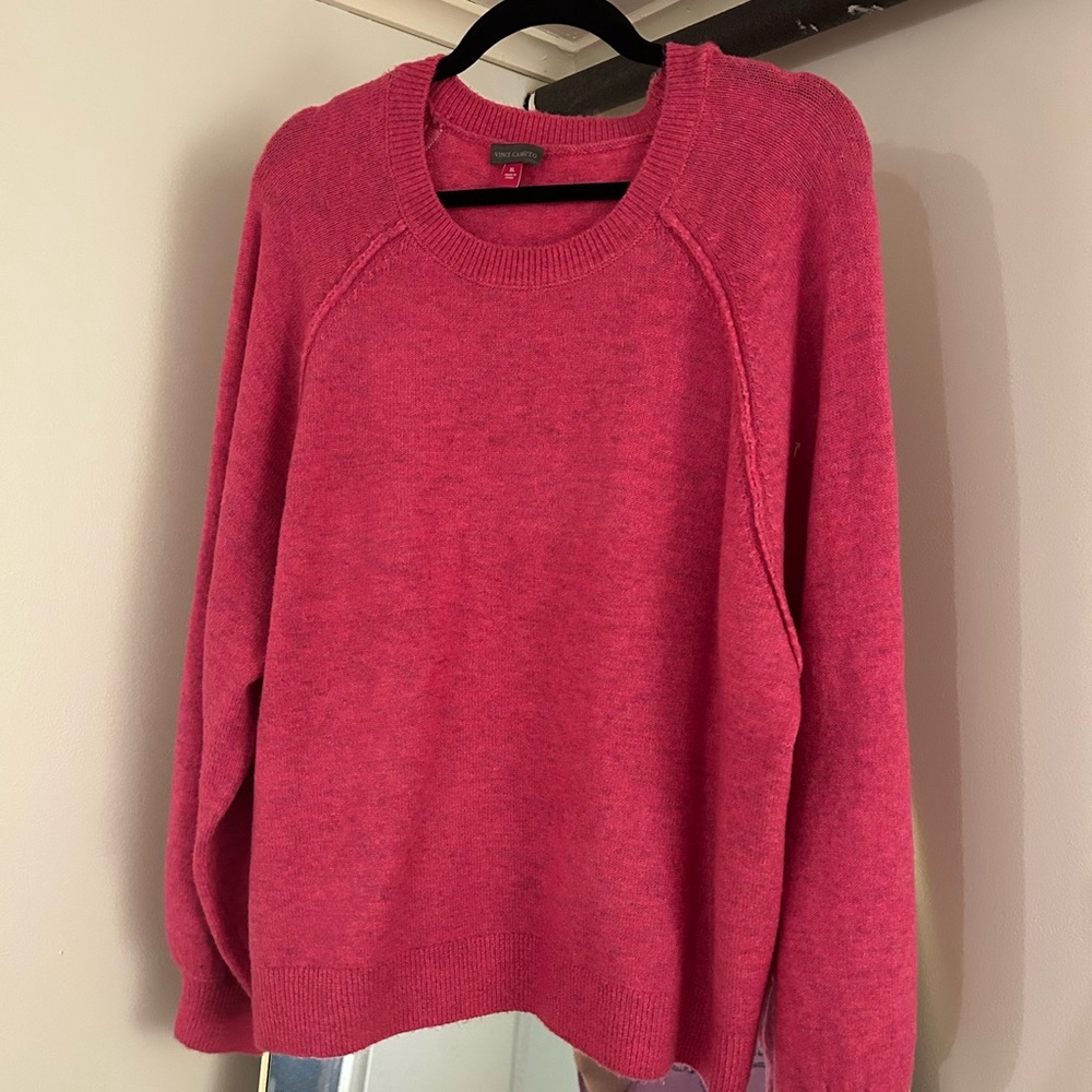 LAST CHANCE Vince Camuto Fuchsia Crew Neck Sweater- Like New!